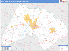 Rocky Mount Metro Area Digital Map Basic Style